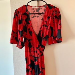 Red causal dress